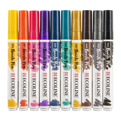 Brush pen set Dark | 10 colours