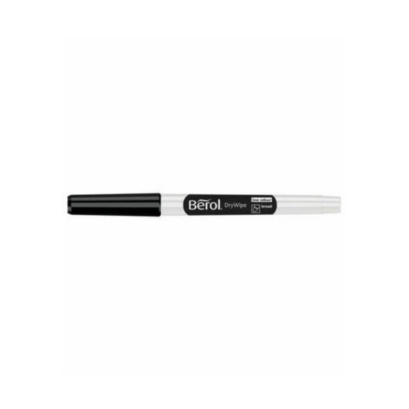 Berol Dry Wipe Broad Tip Black Whiteboard Pen - Single