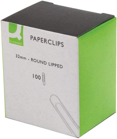 Q-Connect Paperclips Lipped 32mm Pack of 1000 KF01316Q KF01316Q
