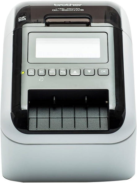 Brother QL820NWBc High Speed Desktop Label Printer | Wireless/USB 2.0| Address Labelling | Wide Format 4 Inch Labels | UK Plug