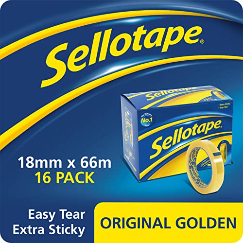 Sellotape Original Golden Roll 18mm x 66m (Pack of 16)