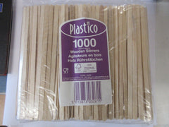 1000 Natural Wooden Coffee Stirrers 5.5'' 140mm Eco Friendly Hot Drink Stirrers