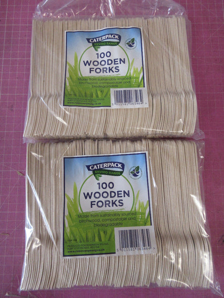 Caterpack 100 Wooden Forks