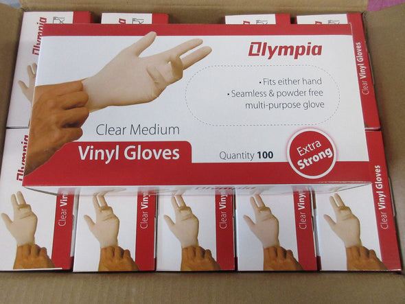 Disposable medium powder free vinyl gloves