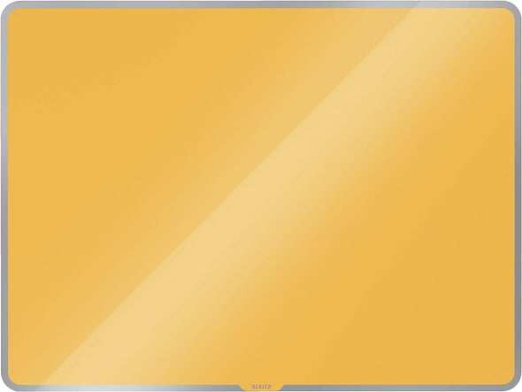 Leitz Magnetic Glass Whiteboard, 800 x 600, Cosy Range, Warm Yellow, 70430019
