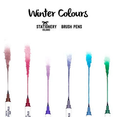 Winter Colours Brush Pens - Pack of 6