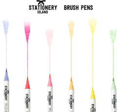 Spring Colours Brush Pens - Pack of 6