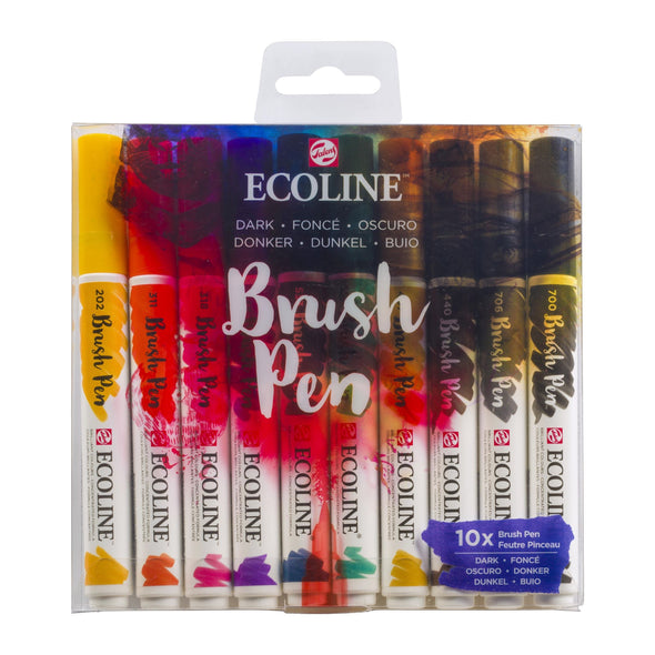 Brush pen set Dark | 10 colours