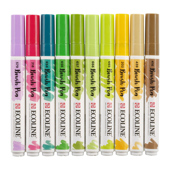 Brush pen set Botanic | 10 colours