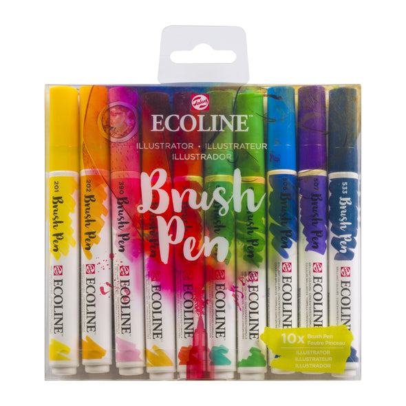 Brush pen set Illustrator| 10 colours
