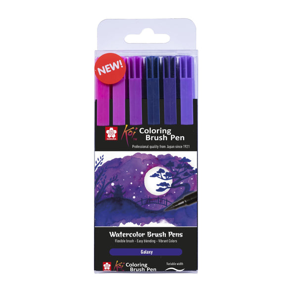 Koi Coloring Brush Pen set Galaxy | 6 colours