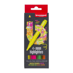 Bruynzeel Highlighters set`s of 4 choice of  Pastel or Neon