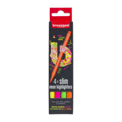 Bruynzeel Slim Highlighters pack of 4 - Neon