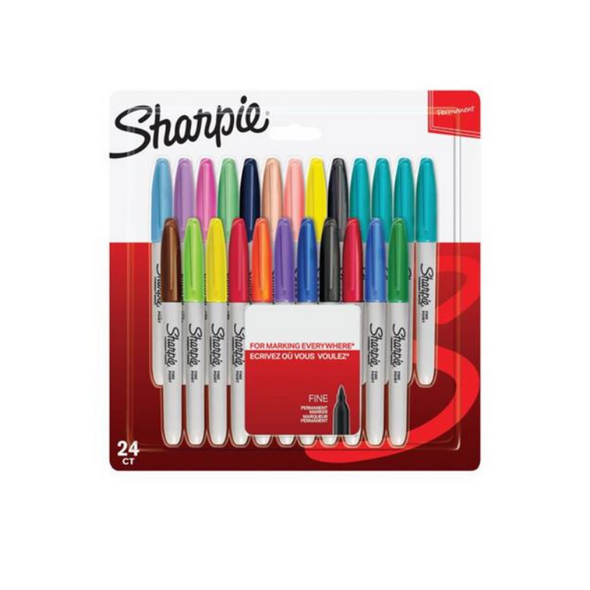 Sharpie Permanent Marker Fine Assorted (Pack of 24) 2065405