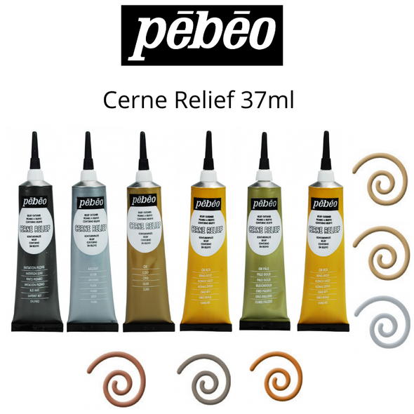 Pebeo Cerne Relief Outliner Tubes 37ml - Singles