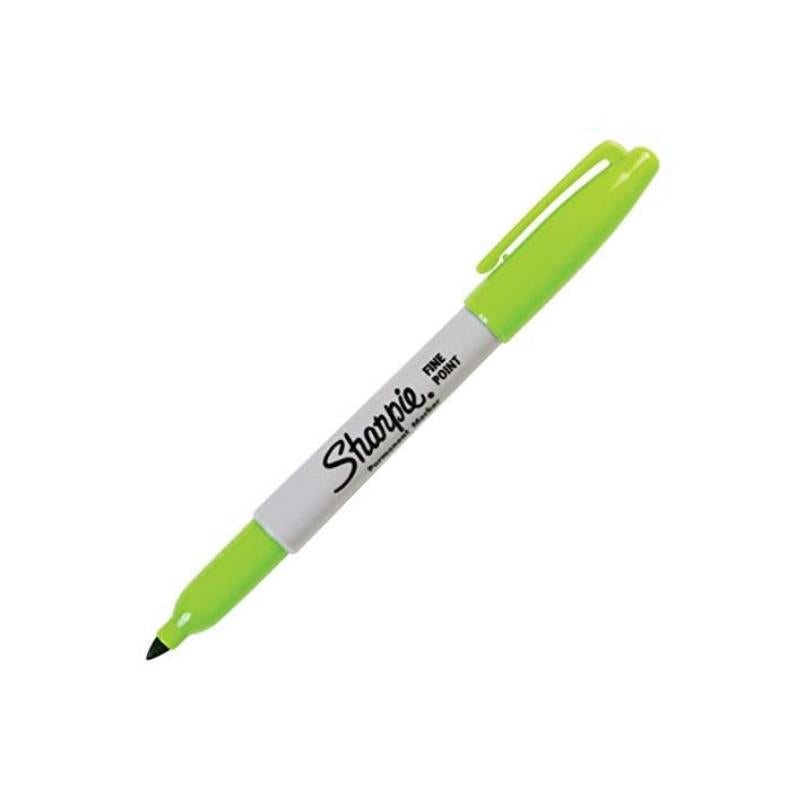 Lime Green Sharpie Fine Point Tip Permanent Marker Pen - Single