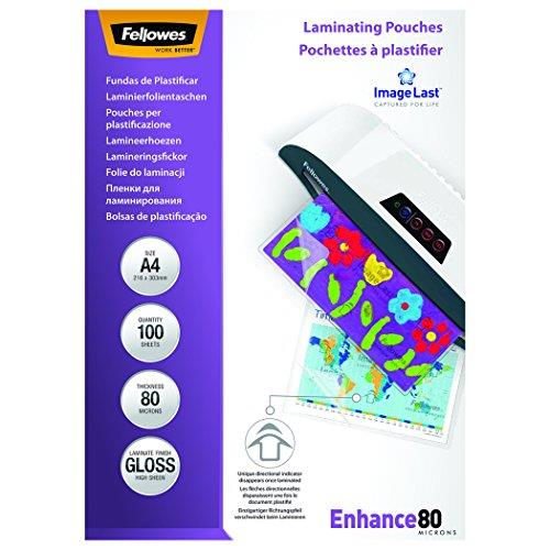 Fellowes ImageLast A4 160 (80 micron per side) Micron Laminating Pouch - (Pack of 100)