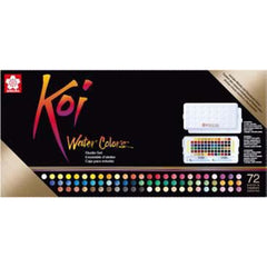 Koi Water Colors Studio Set | 72 half pans